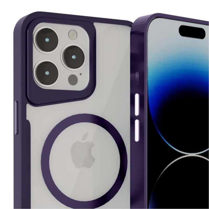 İphone 15 Pro Uyumlu Magsafe Kamera Korumalı Renkli Şeffaf Ince Horizon Silikon Kılıf