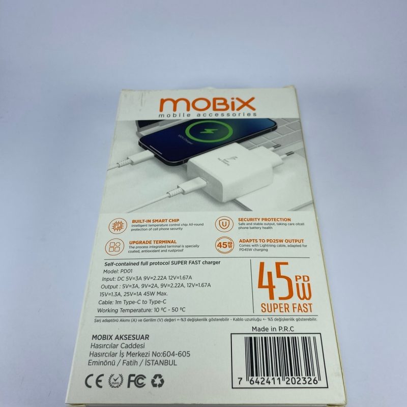 Mobix 45 Watt Süper Hızlı Şarj