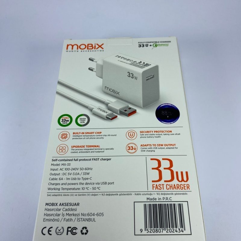 Mobix 33 Watt Fast Wall Charger
