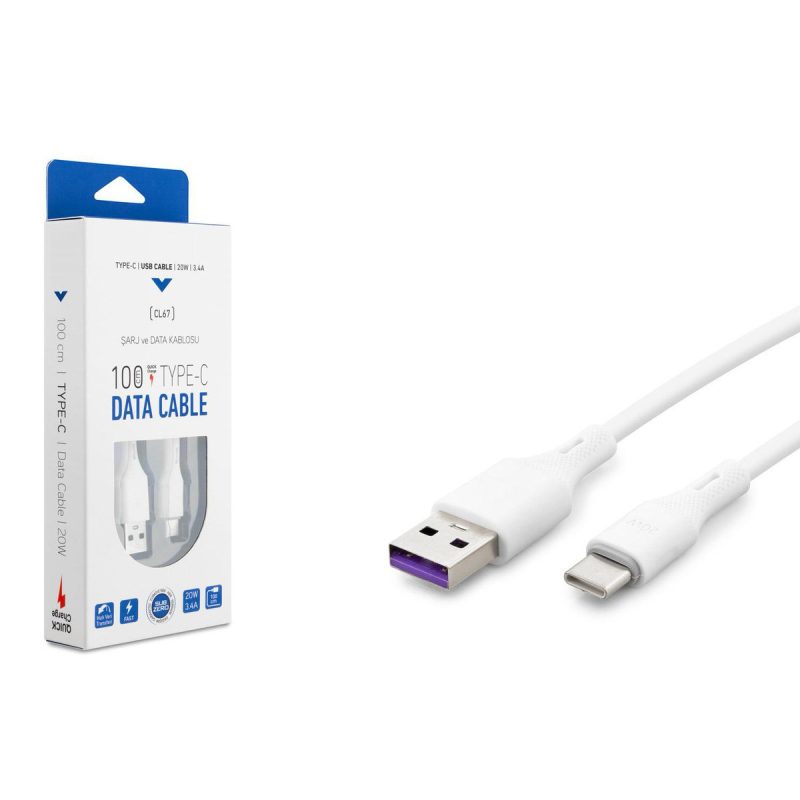 İphone 15 / 15Plus / 15Pro Max Uyumlu CL67 20W 3.4A TYPE-C / Usb Kablo 1 metre