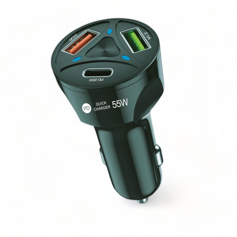 Type C Hızlı Araç Şarjı 50W Teyp-C USB Quick Şarj + PD Araç Şarj Cihazı