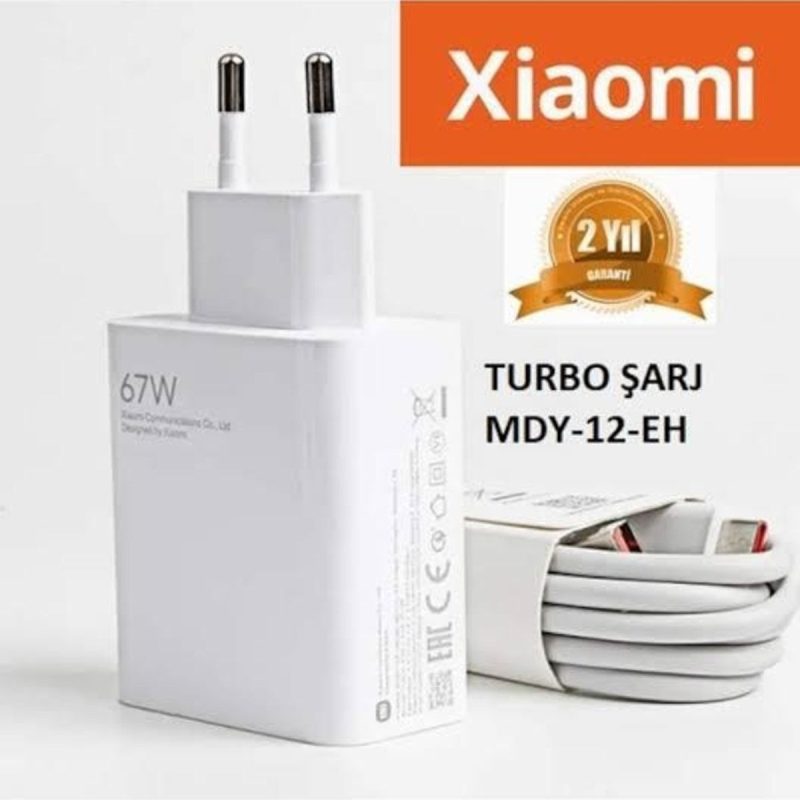 Uyumlu Mi 67w Turbo Hızlı Şarj Aleti Adaptör+kablo Set Xiaomi marksı değildir Mdy-12-eh