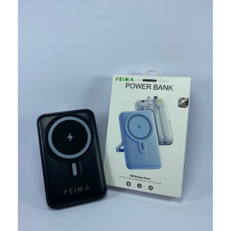 Eima 10.000 mAh Kablolu Dijital Göstergeli  Dahili Stand P19 Powerbank Kablosuz Şarj Özellikli