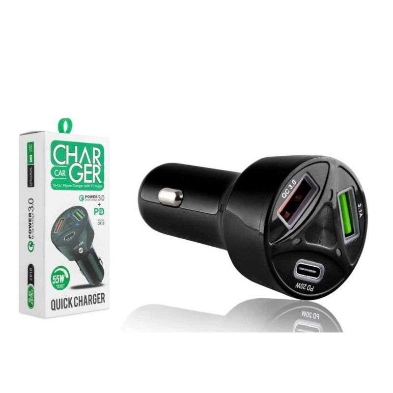 cr10 3 Çıkışlı 55w araç şarj başlığı