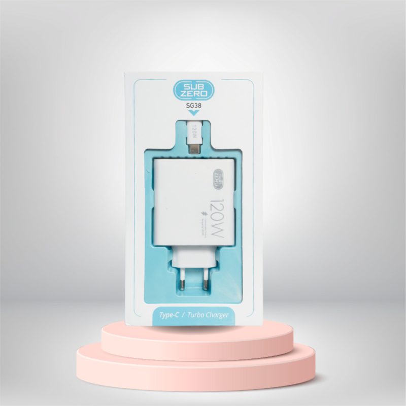 SG38 120W Gan Type-C Kablolu Turbo Ev Tipi Şarj Cihazı